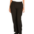 Women's Pull-on Black Polyester Pants